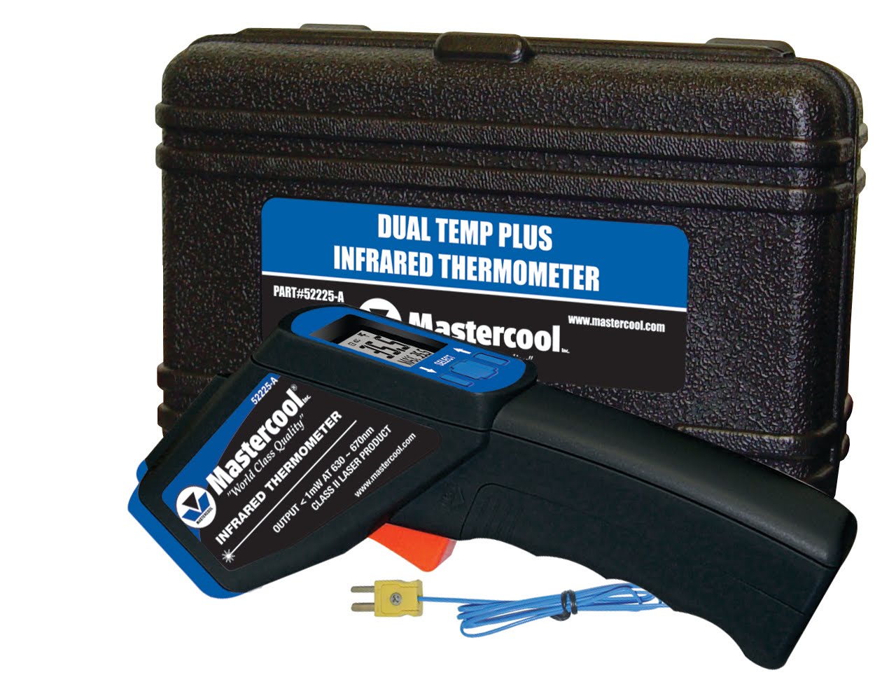 Mastercool 52225-MED — IR Laser Thermometer - Forehead / surface mode - HVAC Tool for Professionals