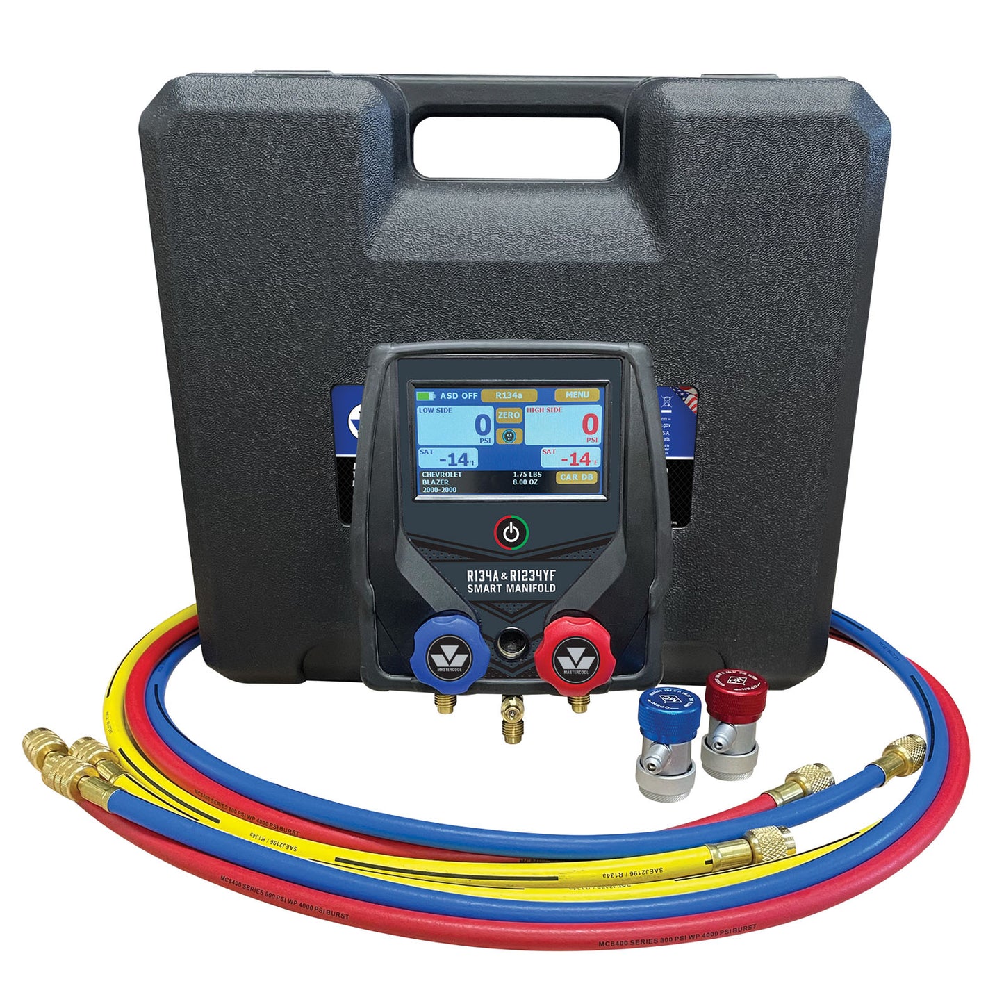 Mastercool 99936-EU — R134a & R1234yf Smart Manifold Gauge Set - 3-180cm