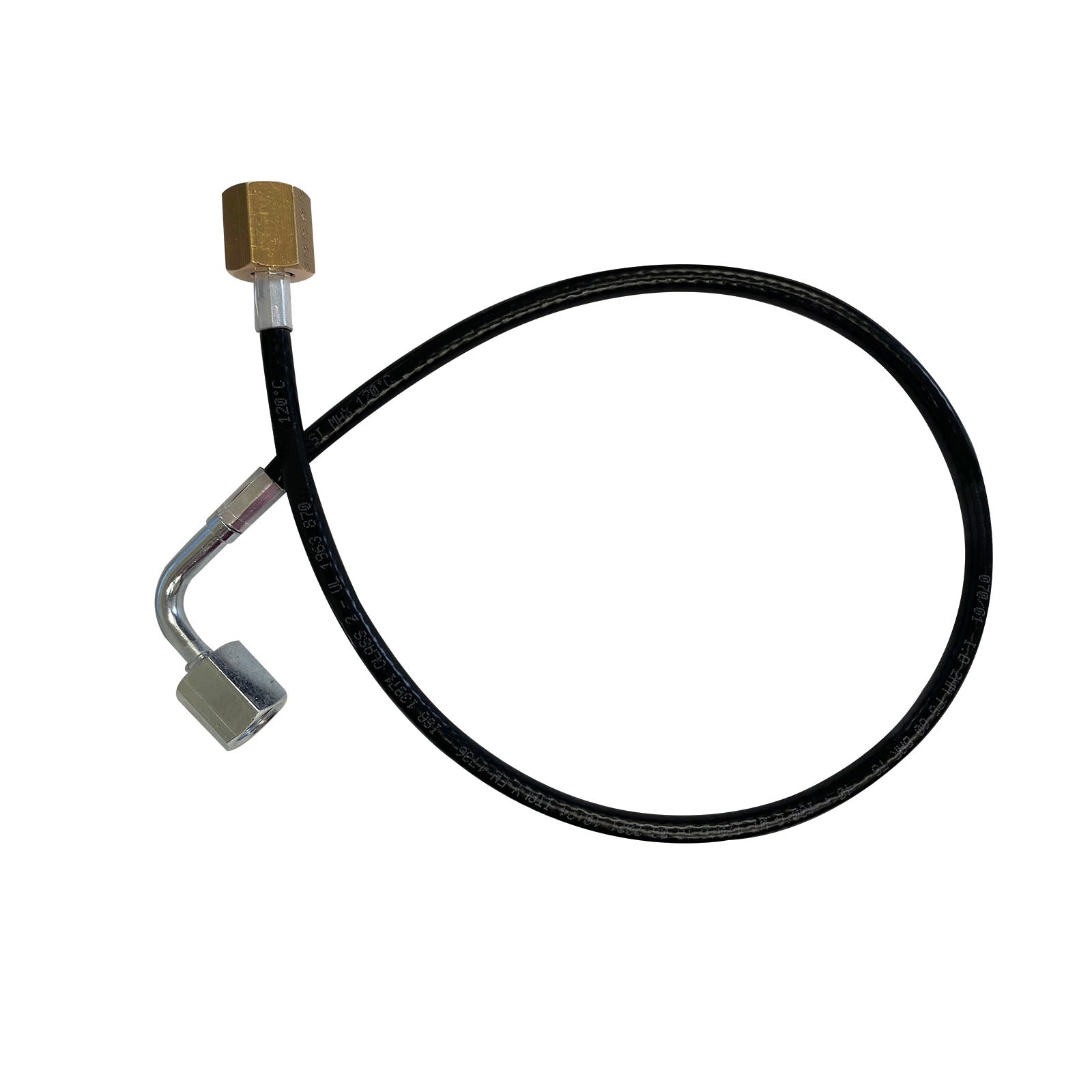 44124-ST — Capillary Hose Assembly 12" Straight x 90° 2mm