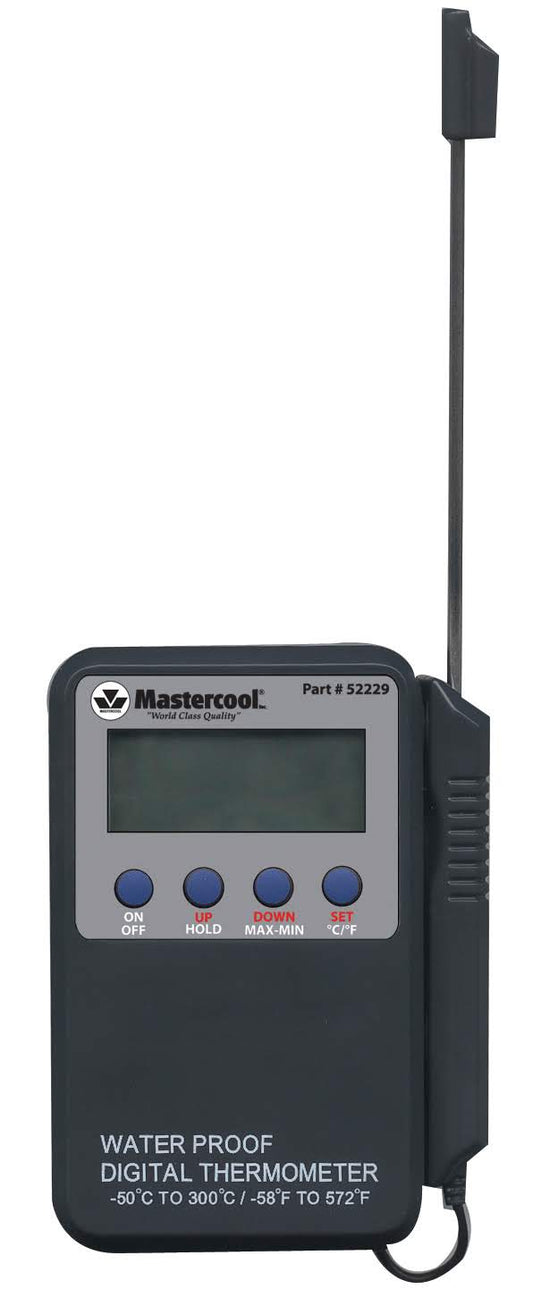 Mastercool 52229 Handheld Waterproof Digital Thermometer with Probe