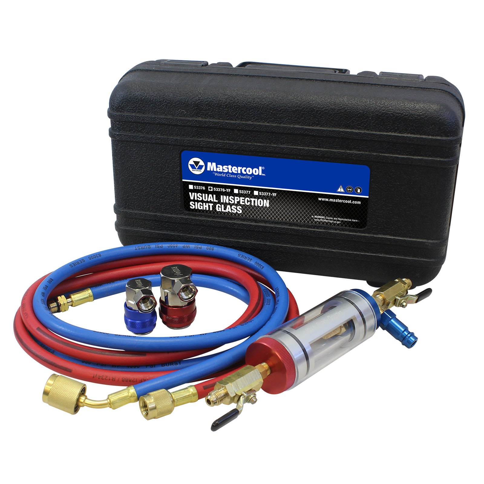Mastercool 53376-YF — R1234yf Visual Inspection Sight Glass with Quick Couplers (Economy)