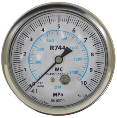 Mastercool 55102-1400 R744 CO2 Low Pressure Gauge 70mm Oil Filled
