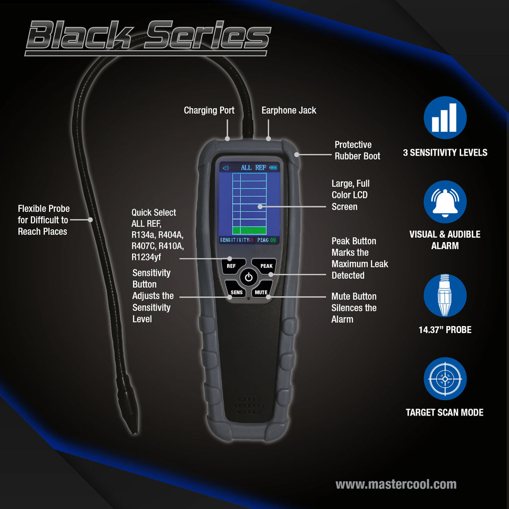 Mastercool 55600-A — Black Series Infrared Refrigerant Leak Detector