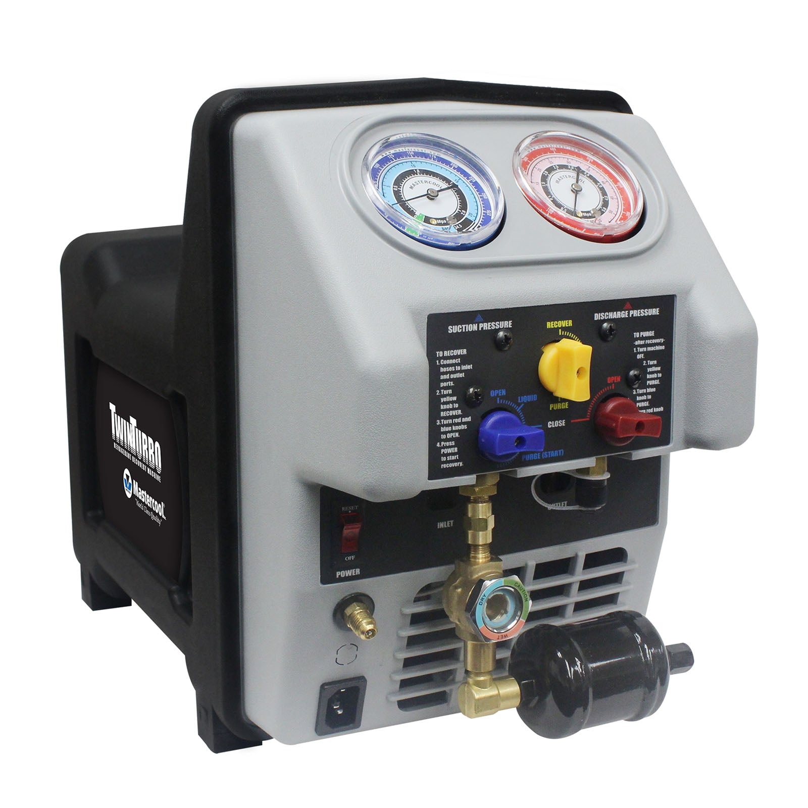 Mastercool 69350-220 TWIN TURBO Refrigerant Recovery-Recycling unit