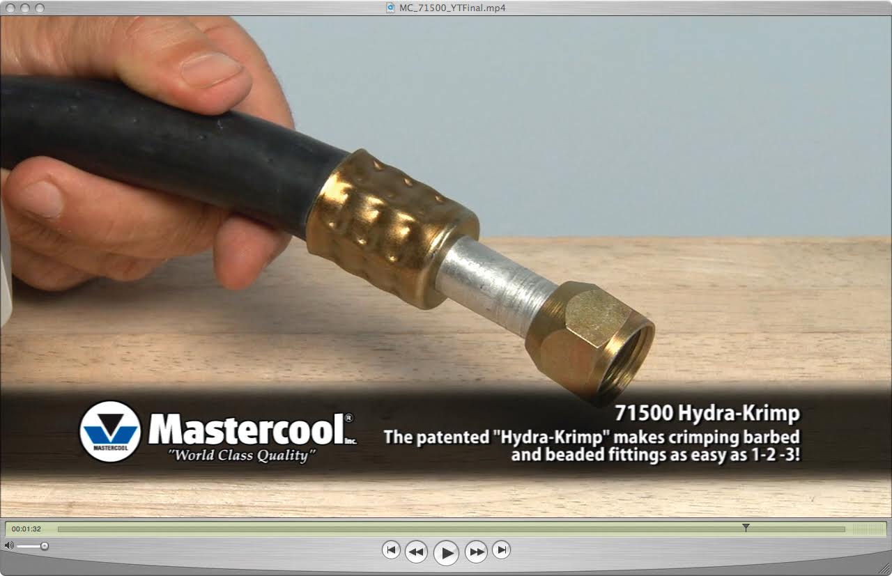 Mastercool Hydra Krimp Hydraulic Refrigerant Hose Crimper Maker