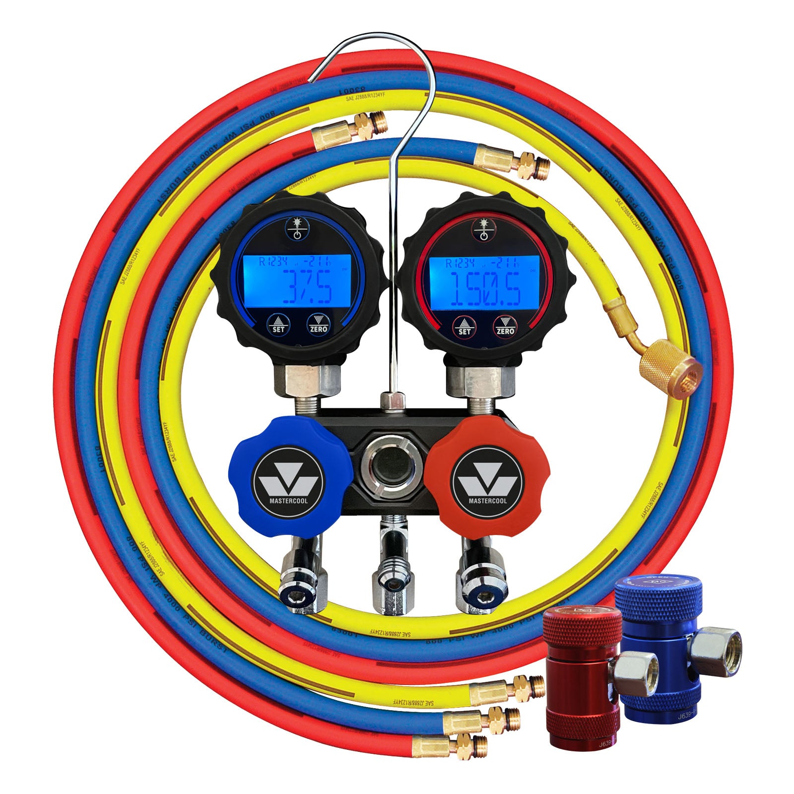 Mastercool 82172 — Black Series R1234yf Digital MINIFOLD 182cm