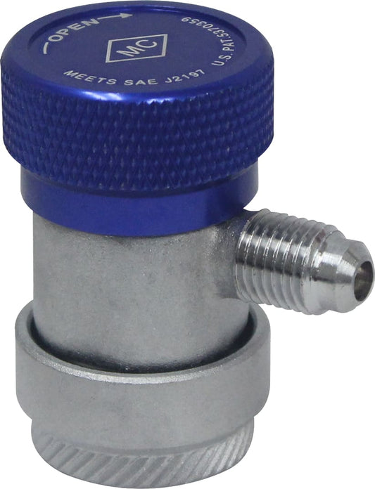 Mastercool Service Coupler Low Side Blue R134a Manual 1/4 Fl-m x 13mm