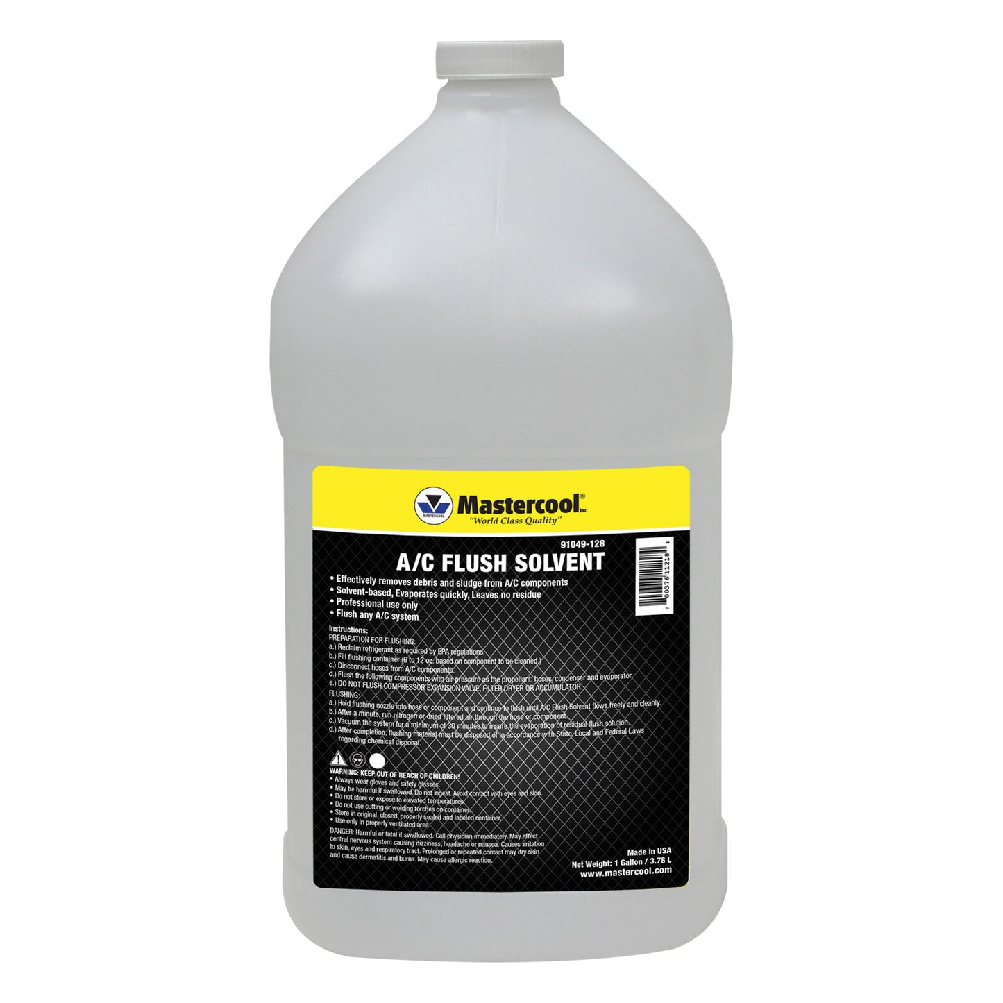 Mastercool 91049-128 — 3,79 lit/1gallon Flush Solvent Can