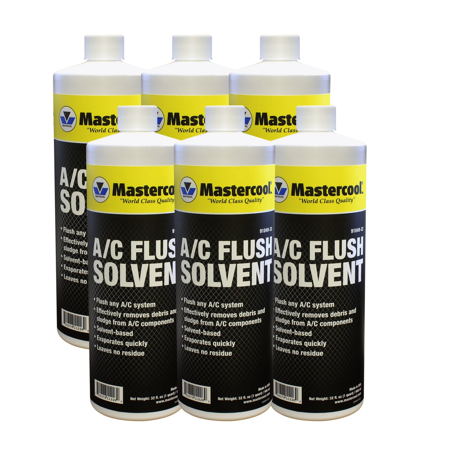 Mastercool 91049-32-6 — 6 Pack 960 ml/32oz Flush Solvent can