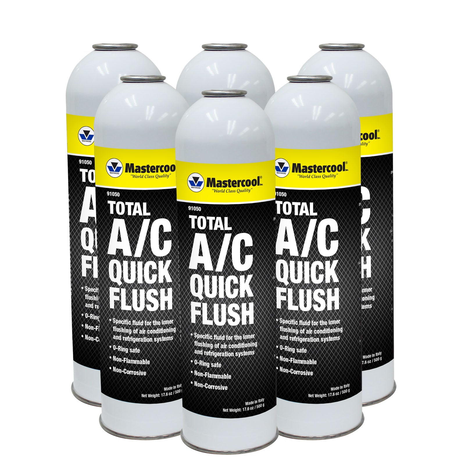 Mastercool 91050-6 6 pack of A/C Quick Flush Cans 520ml/17.6oz