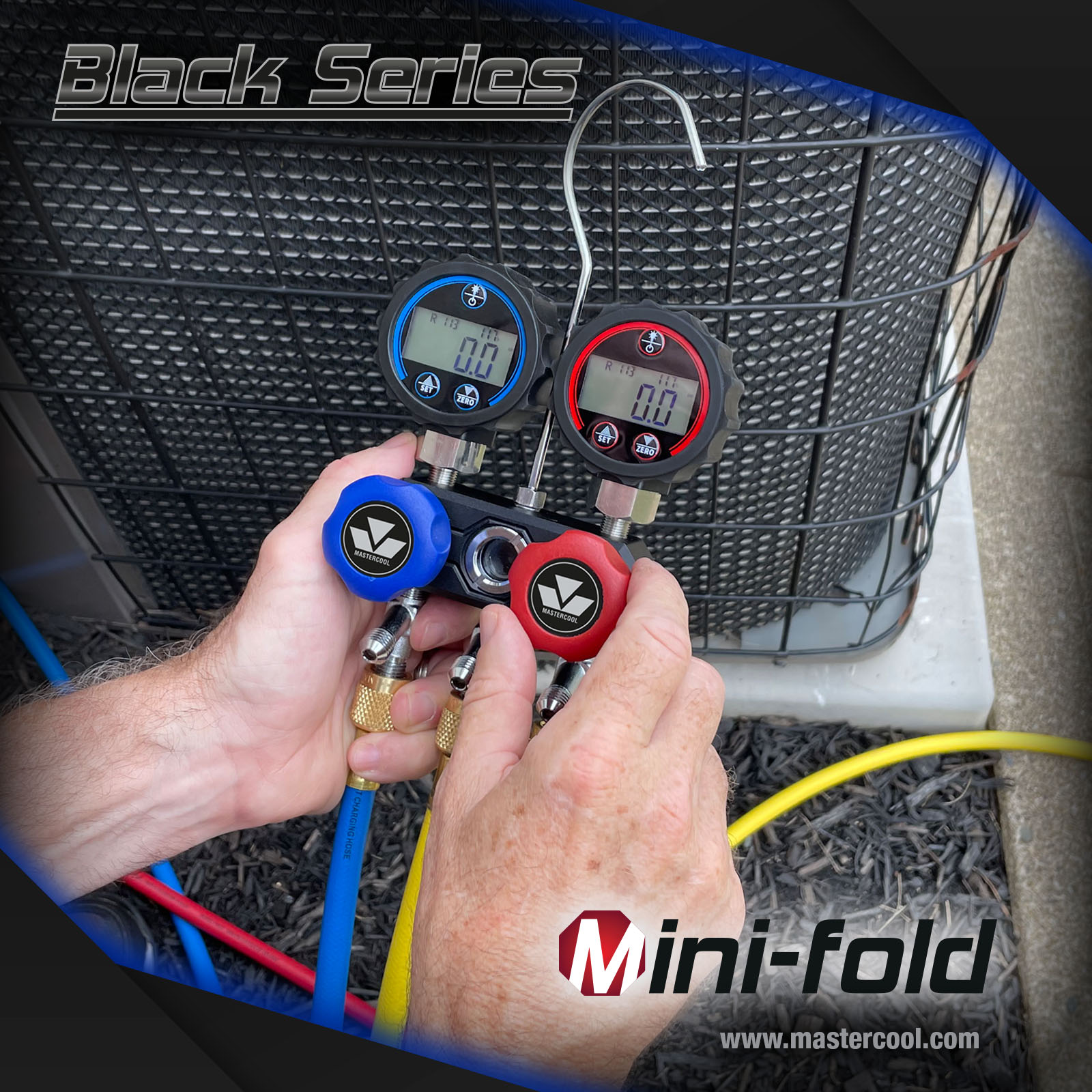 Mastercool 94261-JT-E — Black Series Digital MINIFOLD 150cm 5/16"