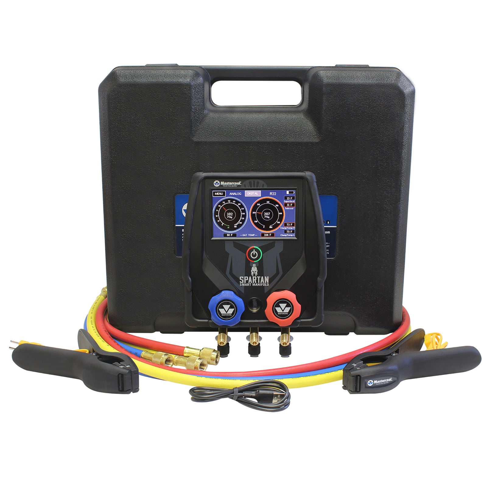 Mastercool 99926-BT-2 SPARTAN Dig. 2W manifold, 3-150, 2 temp.clamps