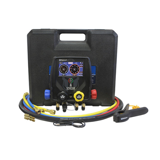 Mastercool 99946-BT-EU — SPARTAN Dig. 4W manifold, 3-150, temp.clamp+90413