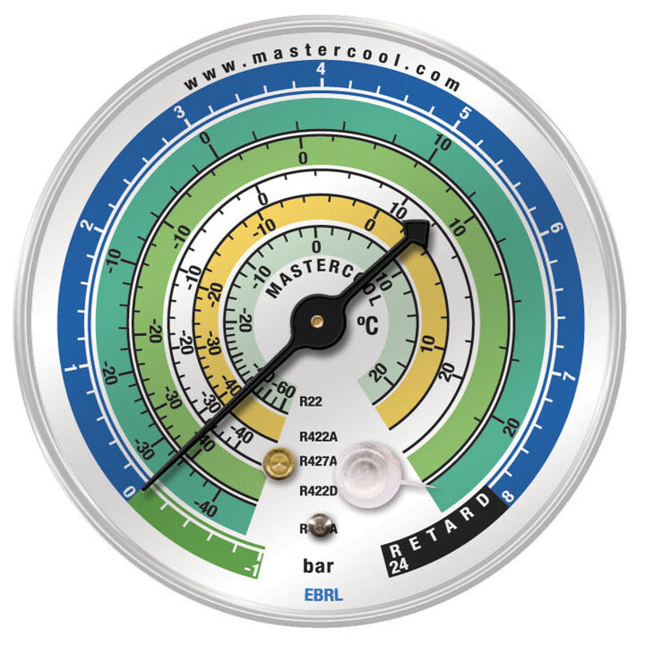 Mastercool EBRL — Gauge LP 80mm - R22-422A-427A-422D-417A