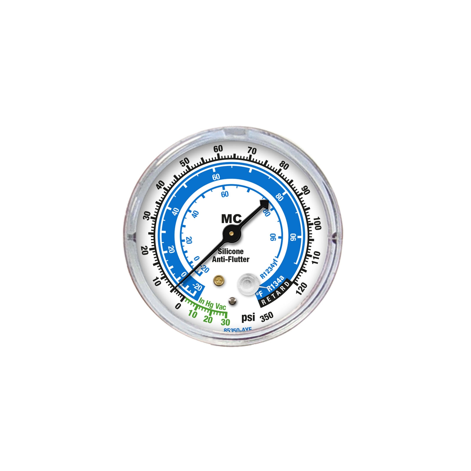 Mastercool 85350-AYF Low Side Dual R134a/R1234yf 2 1/2" Gauge