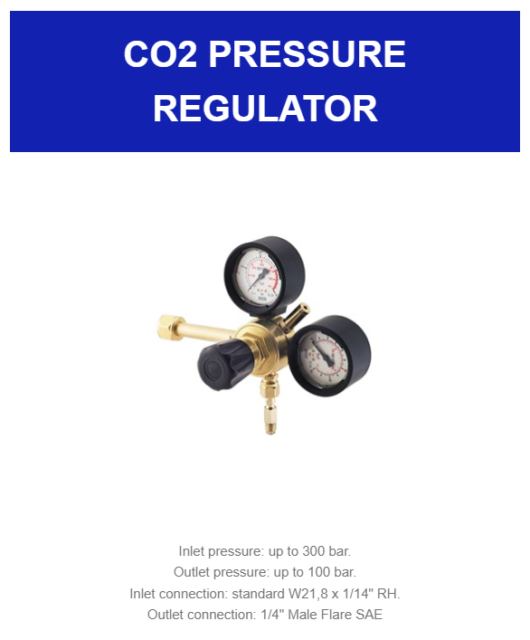 Mastercool 53007-100-CO2 CO2 Pressure Regulator W21.8 100 Bar