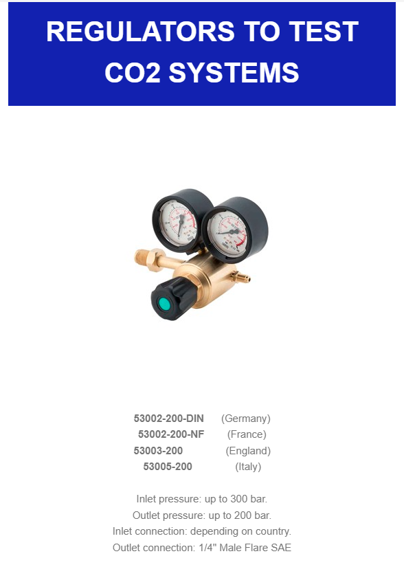 Mastercool 53003-200 Nitrogen Regulator CO2 Systems UK BS3 200 Bar